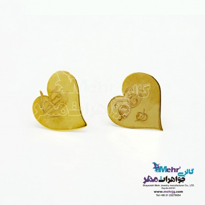 Gold Earrings - Heart Design-ME0797